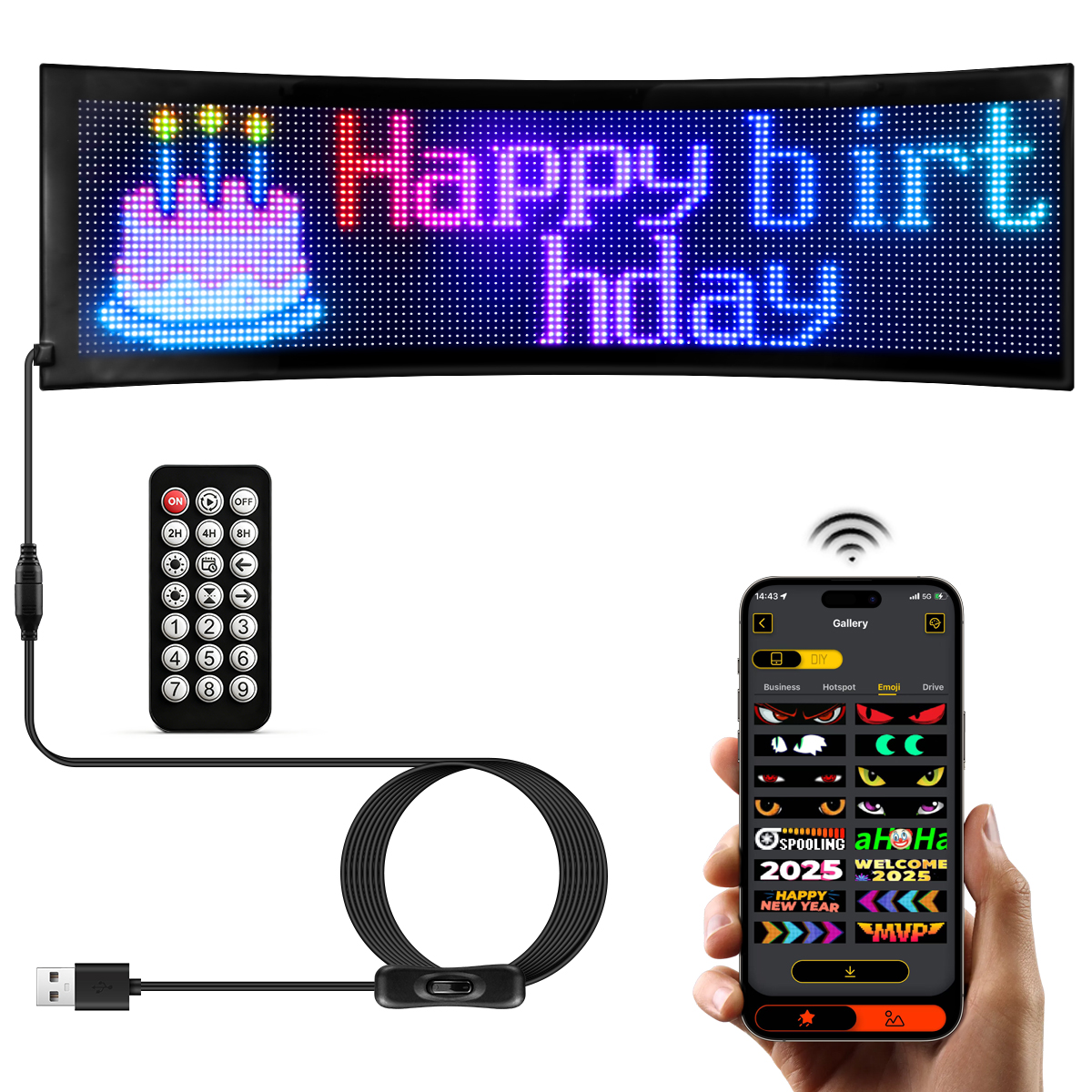 Rgb Light Strip - LED Car Sign Flexible LED Matrix