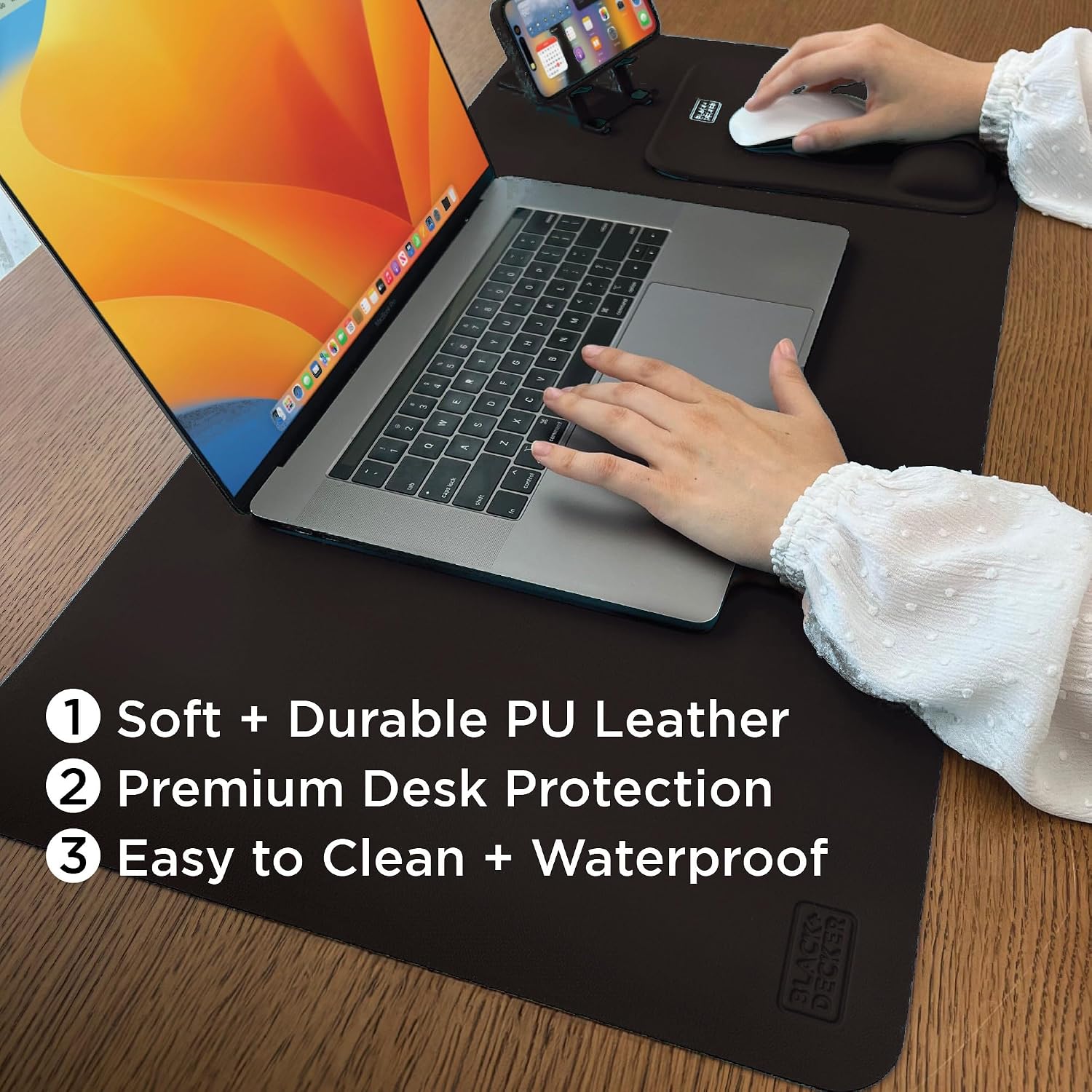 Faux Leather Desk Mat for Keyb - Gaming Desk Mat recension och pris