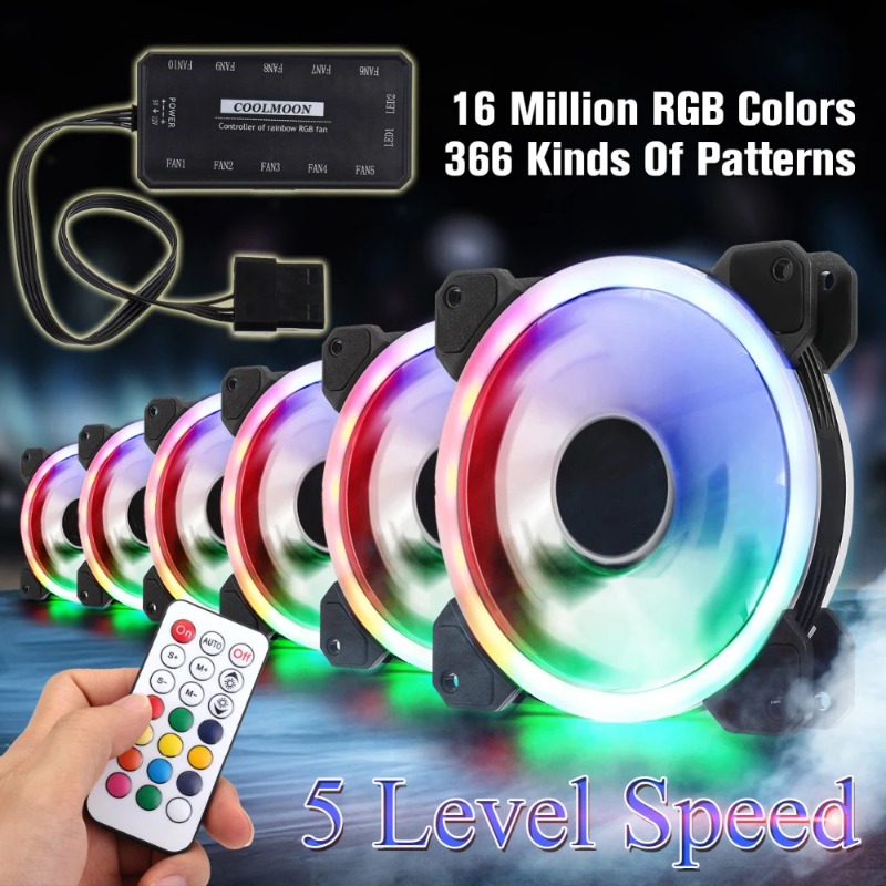 120mm RGB Quiet Adjustable PC  - Pc Gaming Case recension och pris