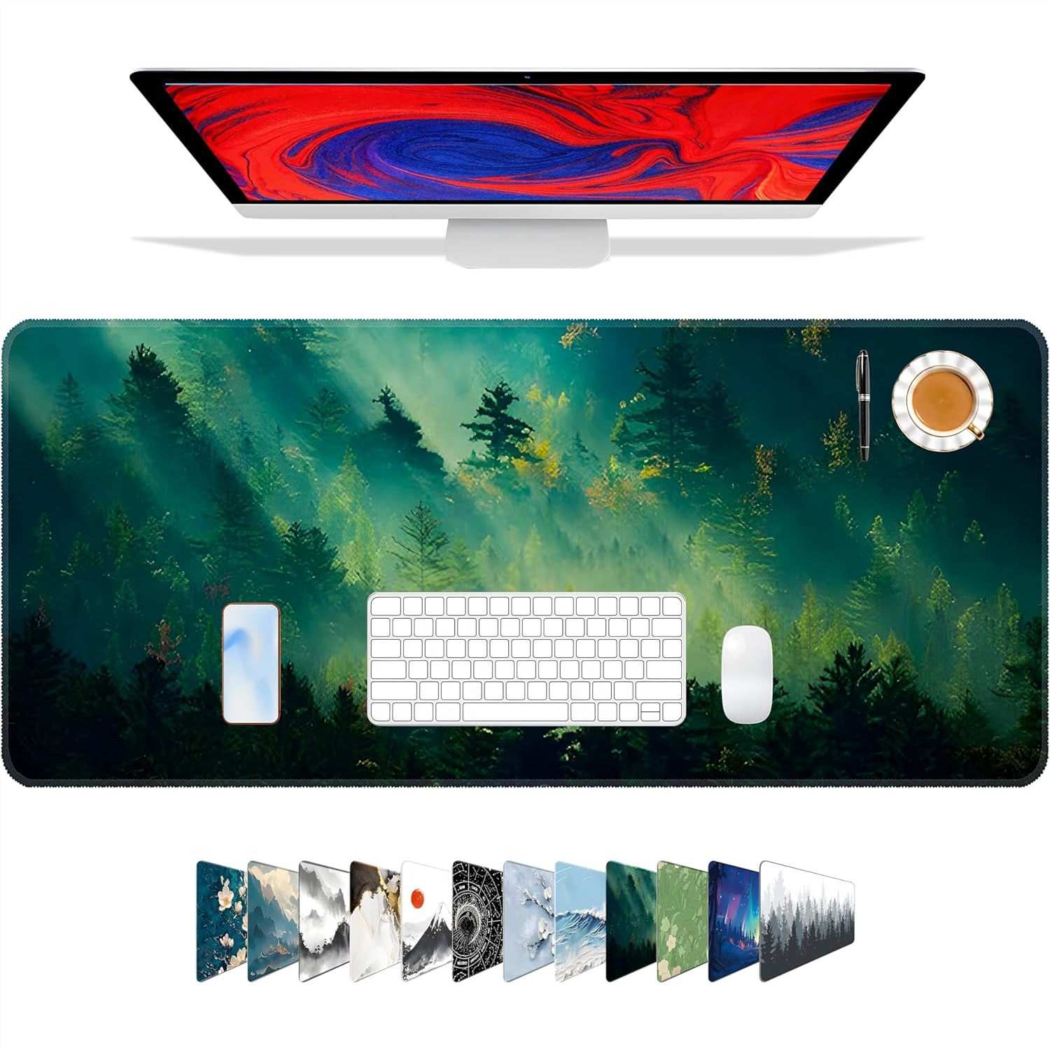 Large Mouse Pad with Stitched  - Gaming Desk Mat recension och pris