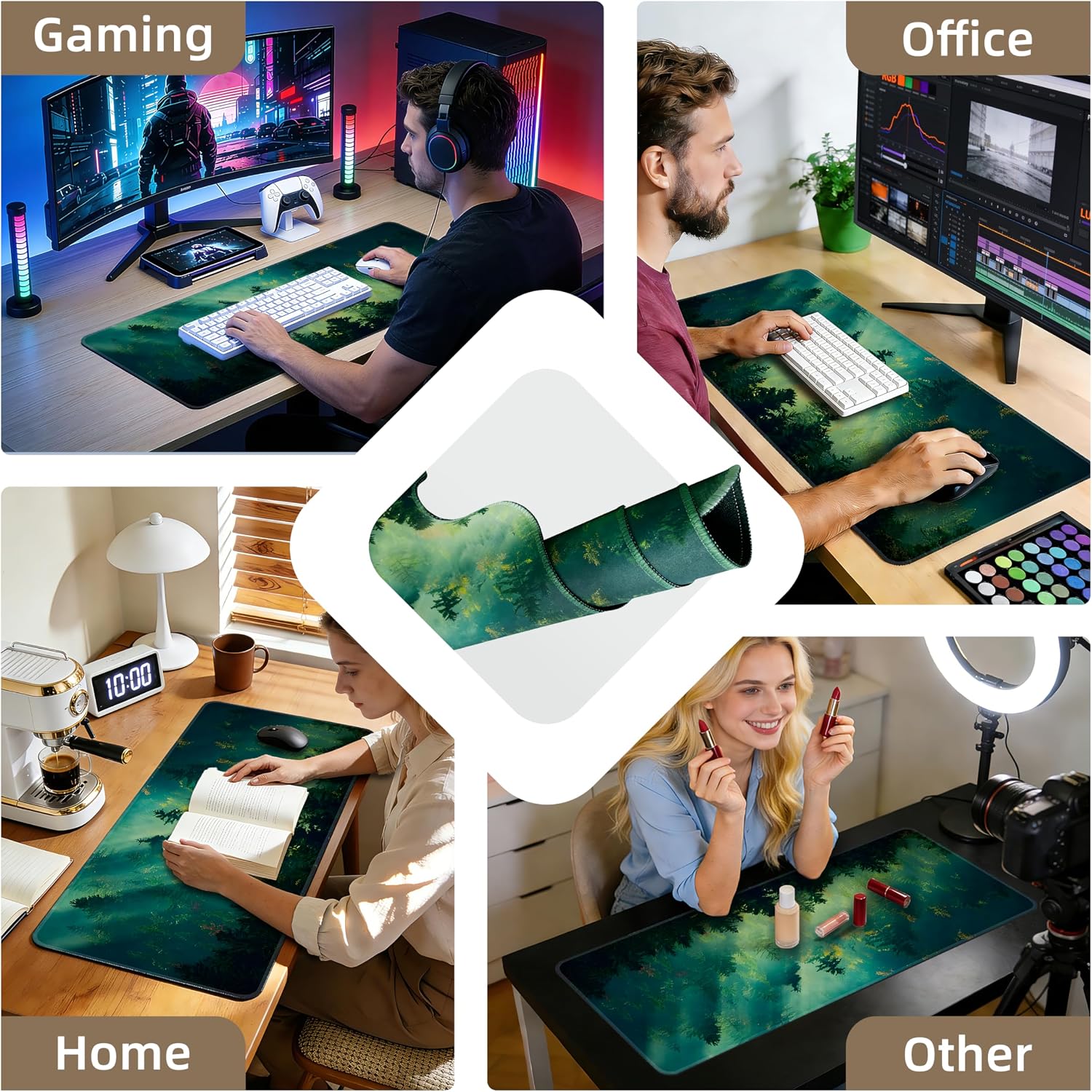 Large Mouse Pad with Stitched  - Gaming Desk Mat recension och pris