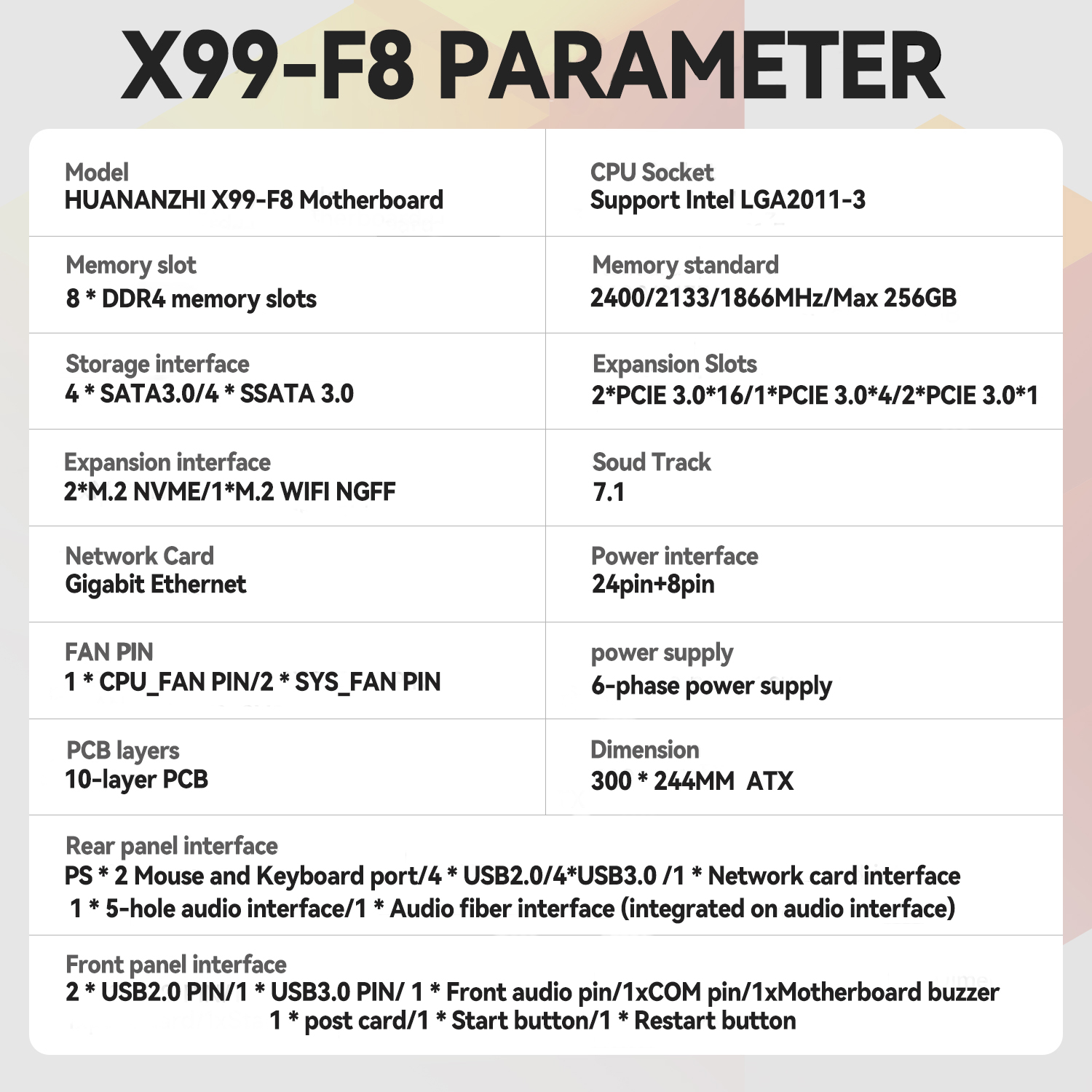 HUANANZHI X99 F8 LGA 2011-3 XE - Pc Gaming Omen recension och pris