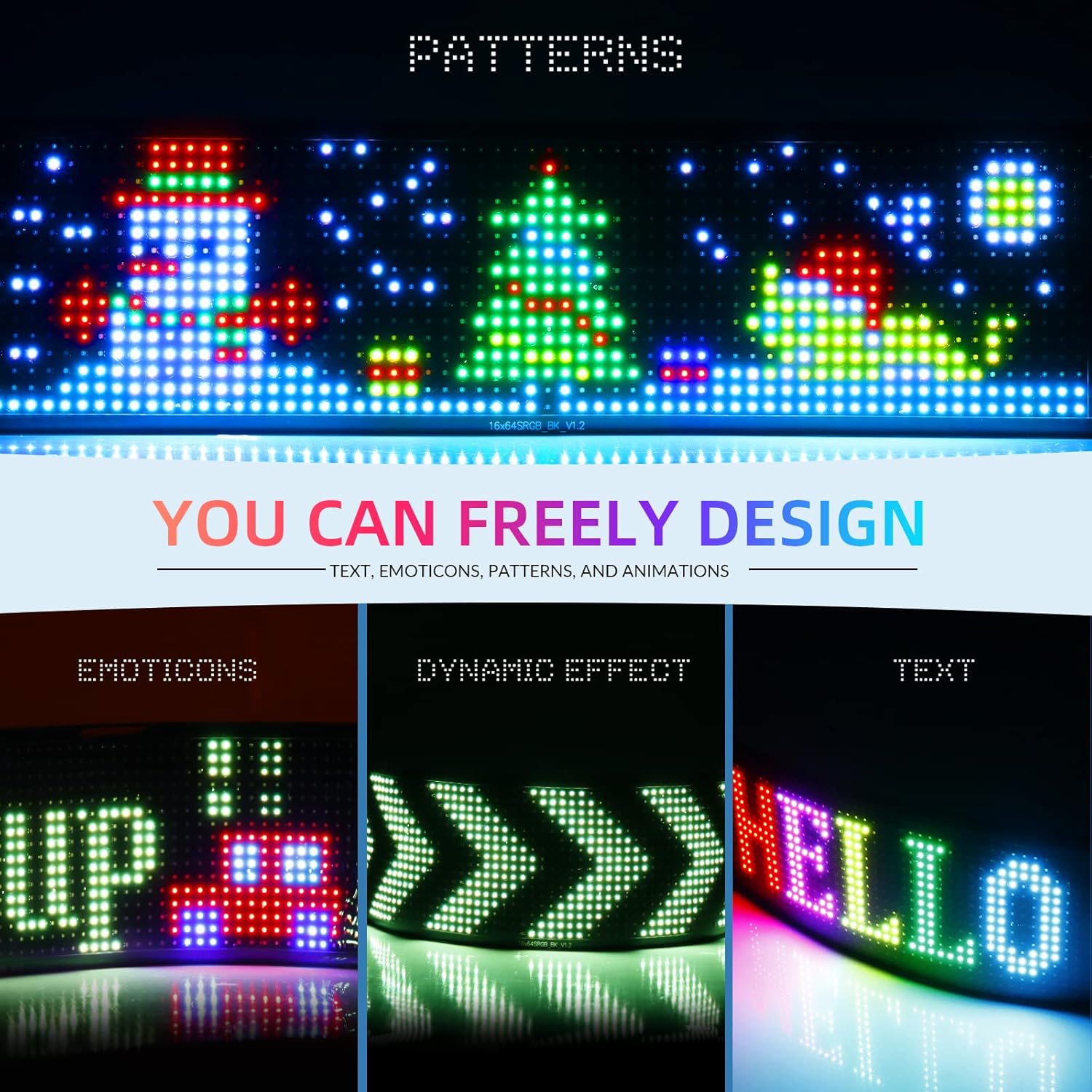 LED Car Sign Flexible LED Matr - Rgb Light Strip recension och pris