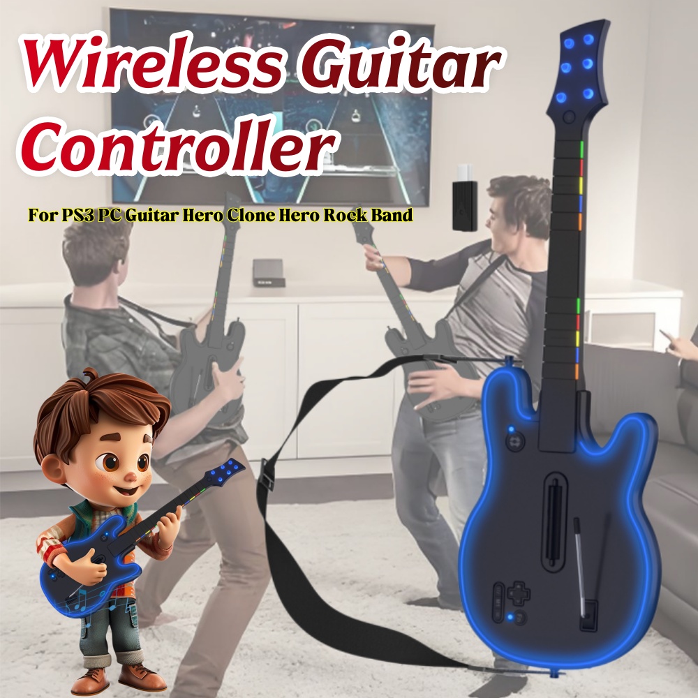 Wireless Guitar Controller wit - Joystick Pc Gaming recension och pris