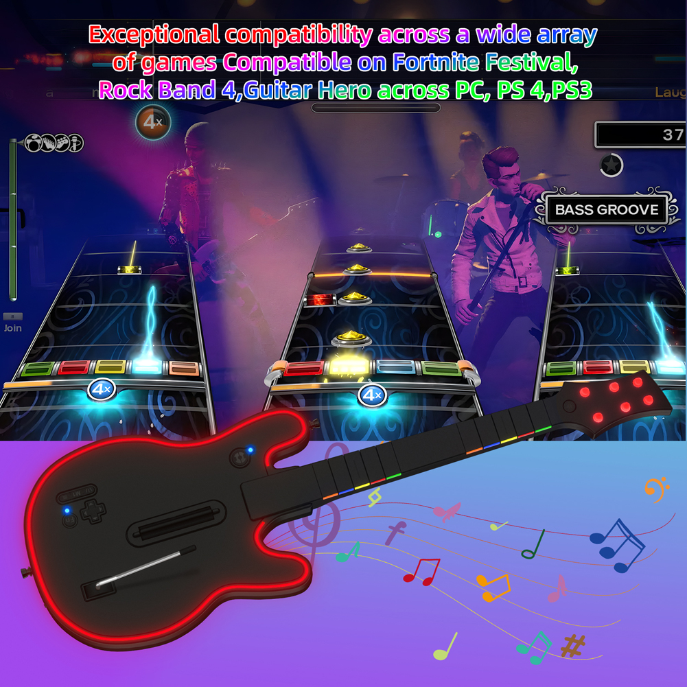 Wireless Guitar Controller wit - Joystick Pc Gaming recension och pris