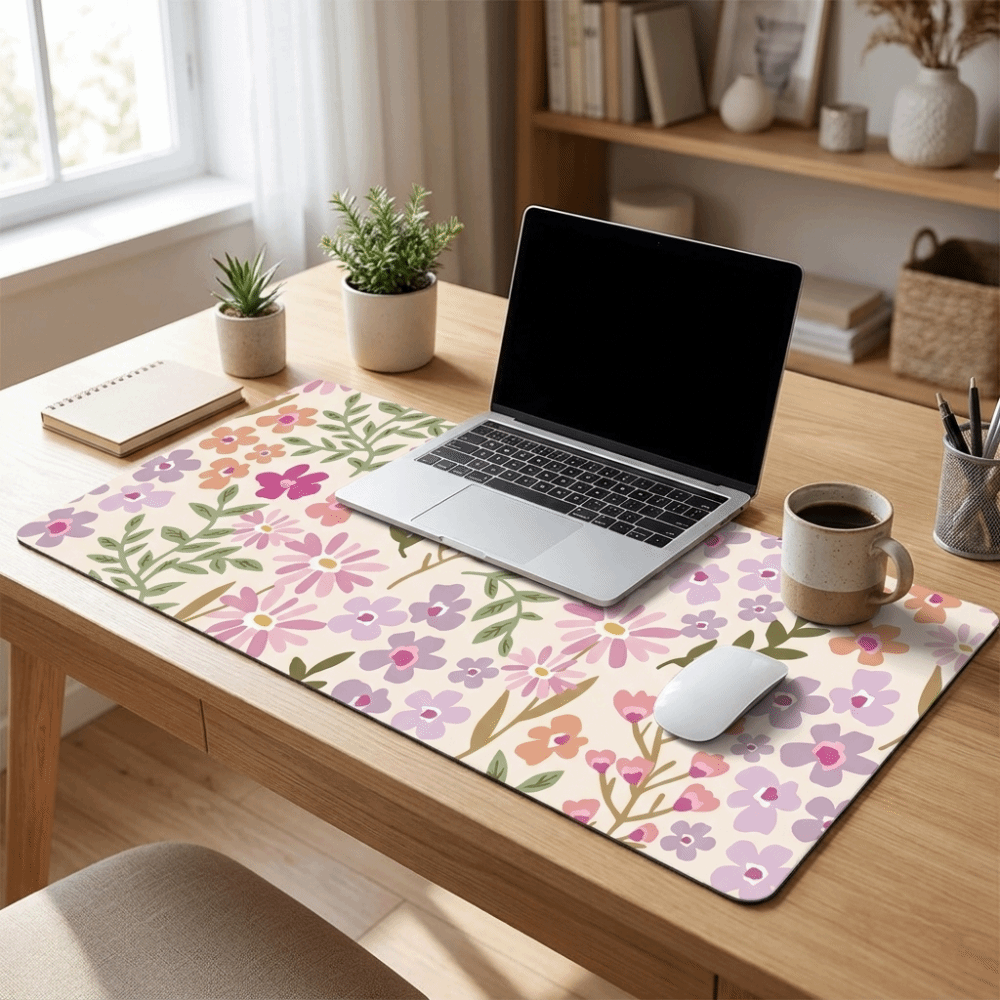 Stain-resistant Large Floral D - Gaming Desk Mat recension och pris