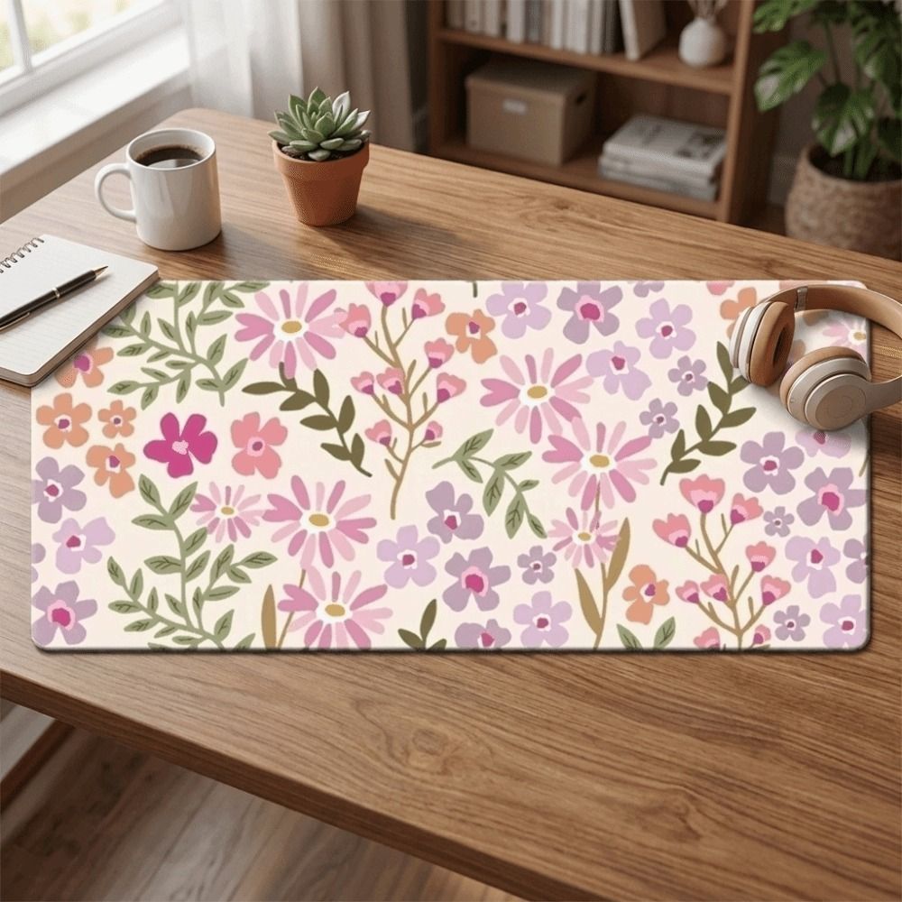 Stain-resistant Large Floral D - Gaming Desk Mat recension och pris