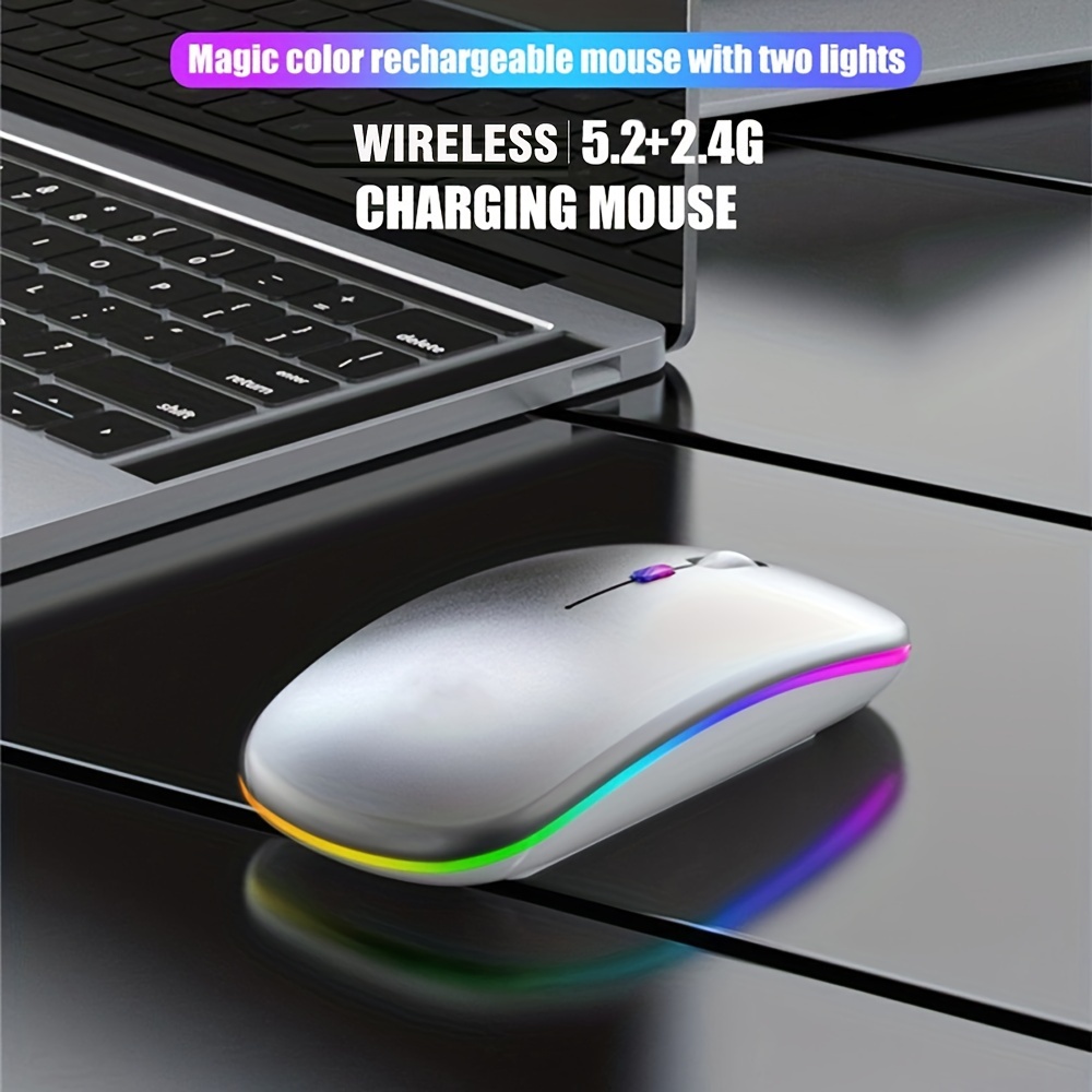 Wireless Mouse RGB Rechargeabl - Rgb Light Strip recension och pris