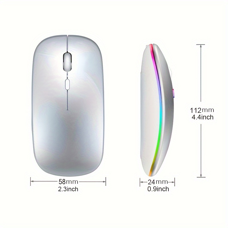 Wireless Mouse RGB Rechargeabl - Rgb Light Strip recension och pris