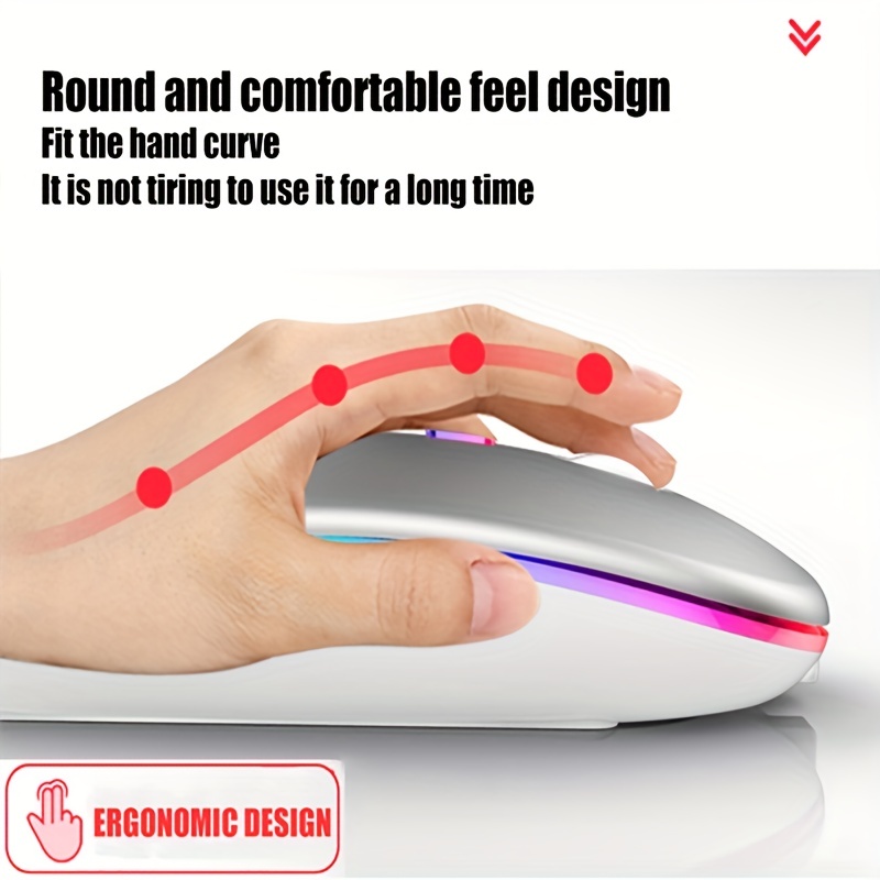 Wireless Mouse RGB Rechargeabl - Rgb Light Strip recension och pris
