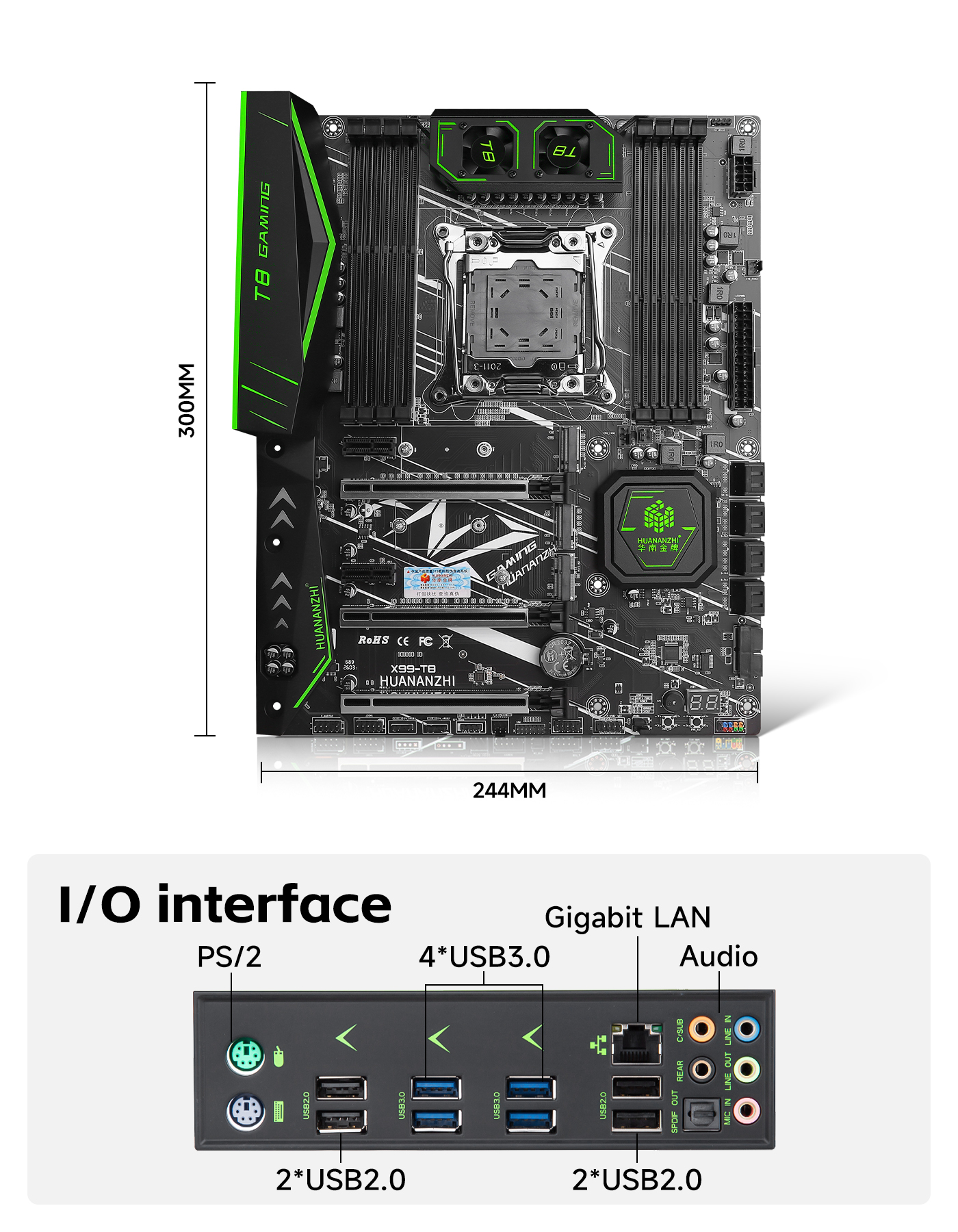 HUANANZHI X99-T8 LGA 2011-3 Mo - Pc Gaming Omen recension och pris