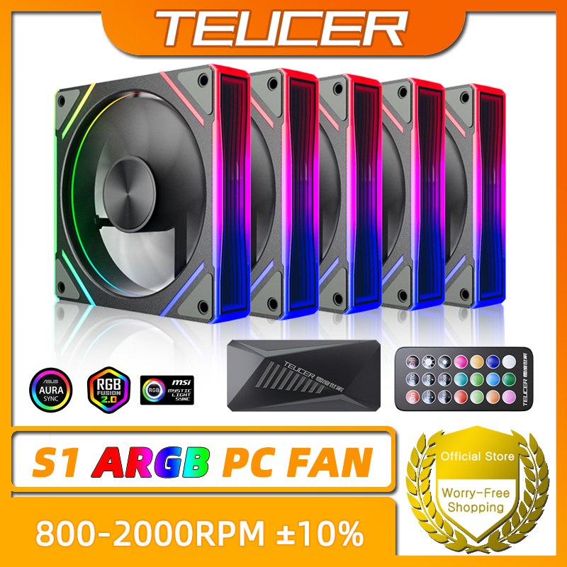 TEUCER Prism S1 ARGB 120mm (12 - Pc Gaming Case recension och pris