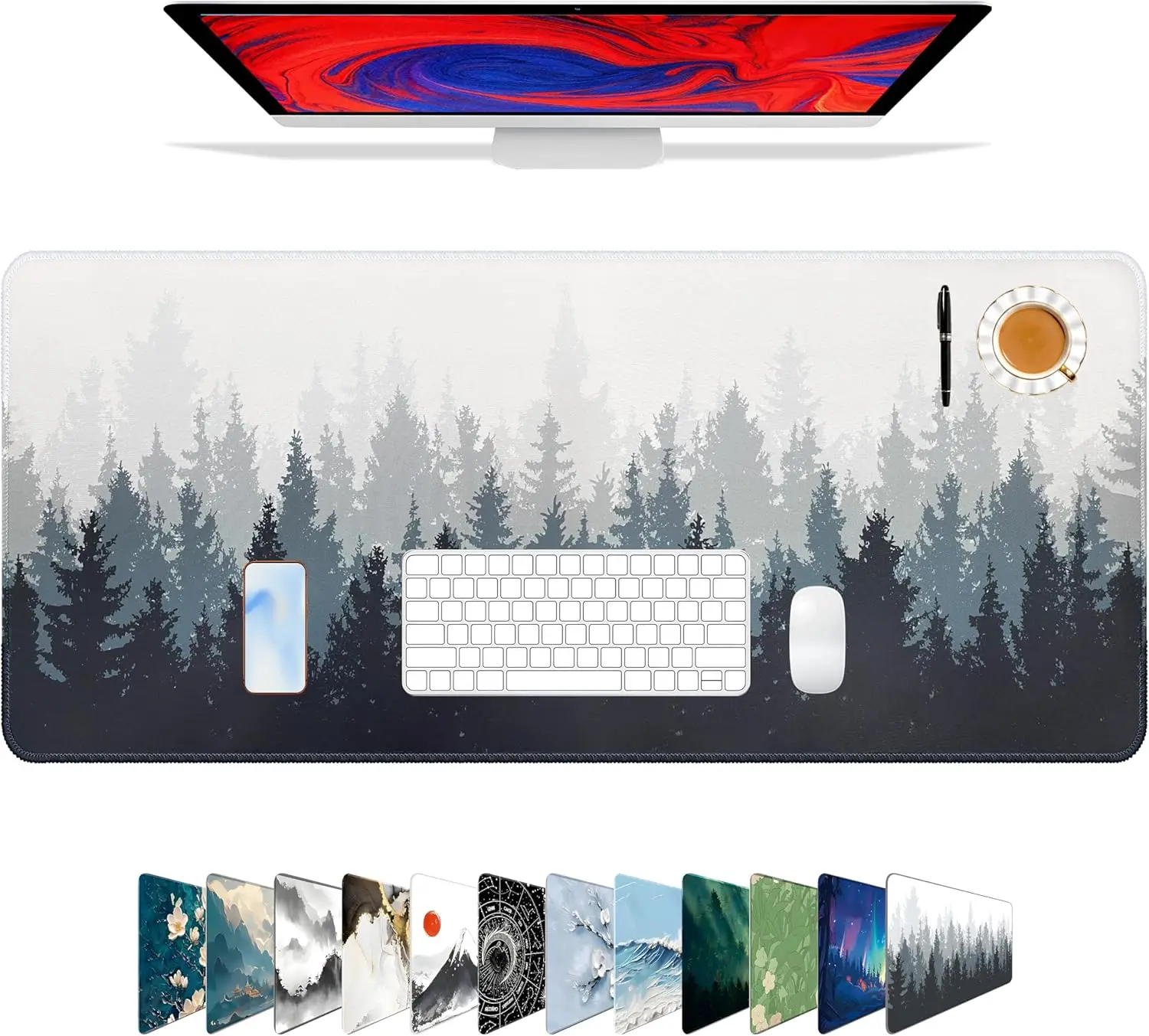 Forest Pattern Gaming Mouse Pa - Gaming Desk Mat recension och pris