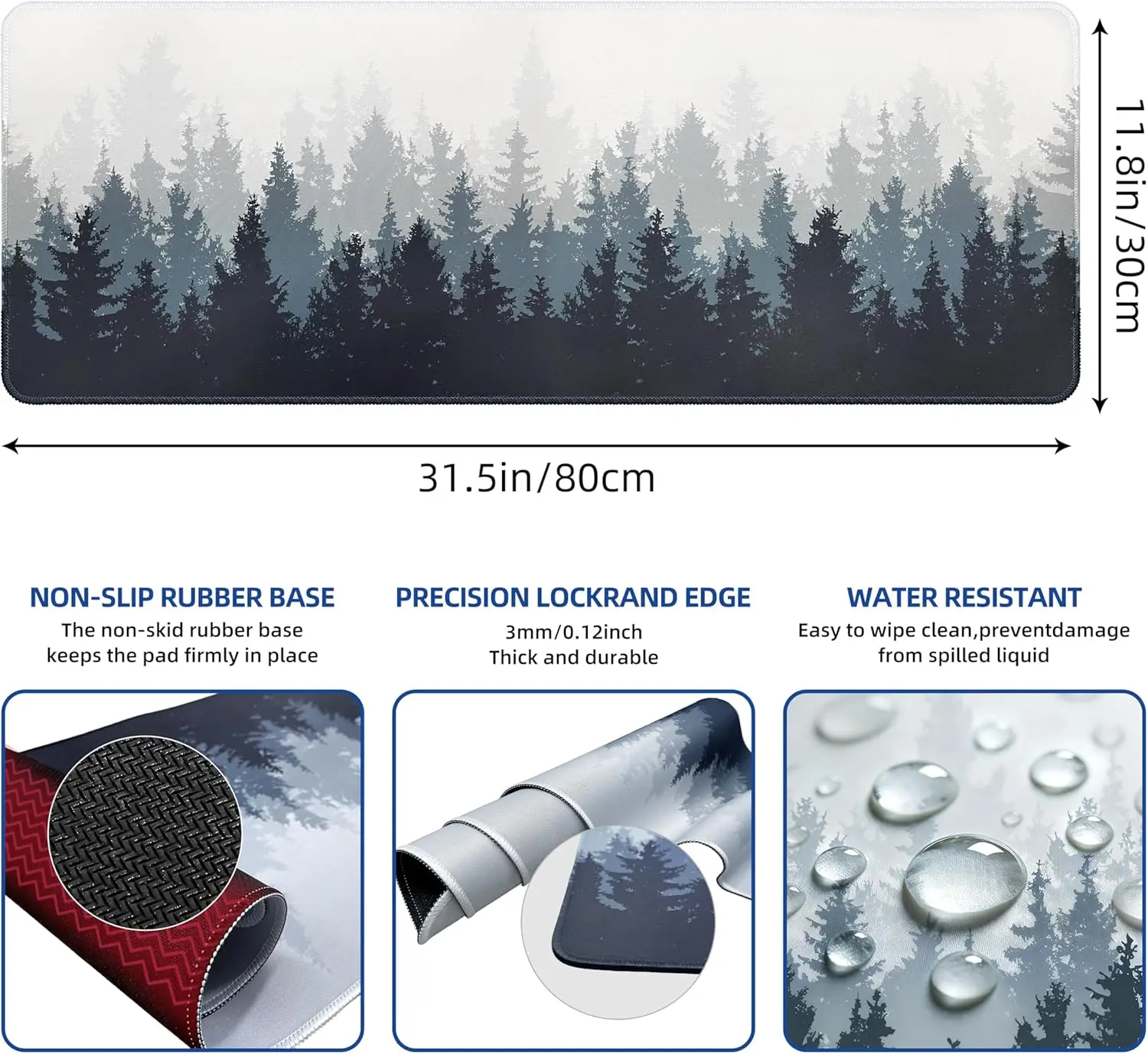 Forest Pattern Gaming Mouse Pa - Gaming Desk Mat recension och pris