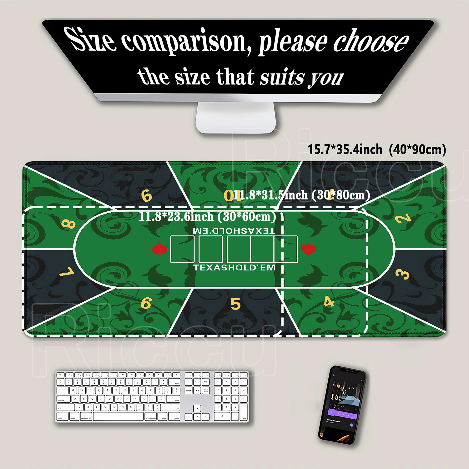 Mousepad Texas Hold’em poker R - Gaming Desk Mat recension och pris